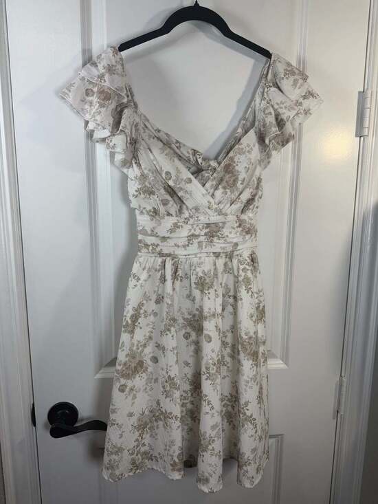 Altar'd State Dresses & Skirts - Altar'd State Floral Ruffle Tie-Back Mini Dress